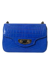 Bolsa de ombro Balenciaga Alligator Skin Mini - Azul elegante